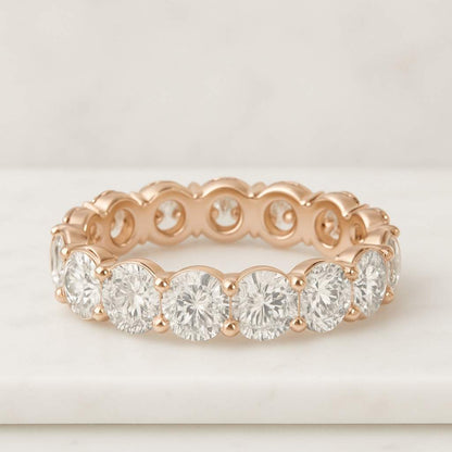 Round Lab Grown Diamond Band 3MM Round Diamond Wedding Band