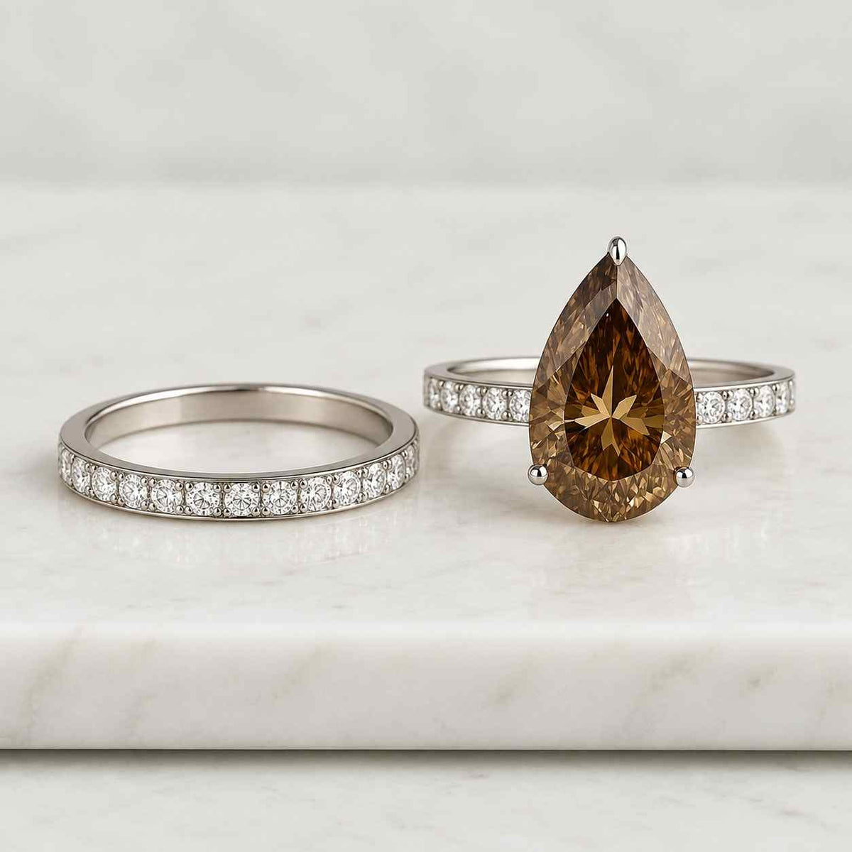 Round Lab Grown Diamond Bypass Engagement Ring
