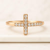 Classic Round Lab Grown Diamond Christian Cross Wedding Band