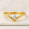 Single Round Diamond Moissanite Curved Wedding Band For Her