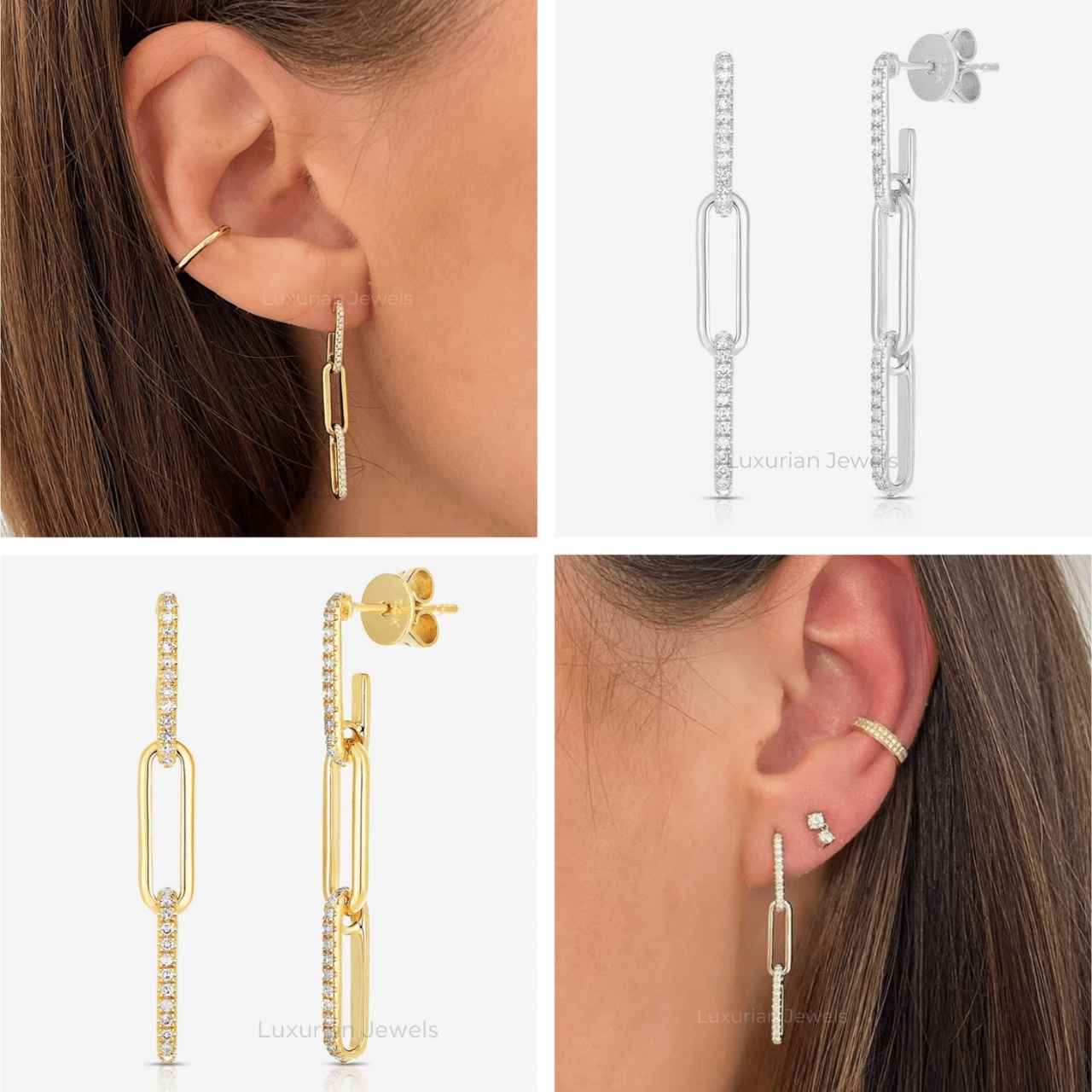 Round Lab Grown Diamond Earrings for Hers