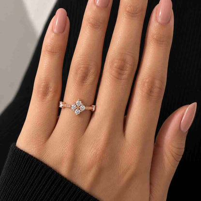 Round Lab Grown Diamond Halo Engagement Ring, Pavé Diamond Wedding Ring, Round Cut Bridal Ring, Promise Ring, Anniversary Gift