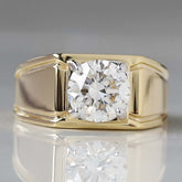 Round Lab Grown Diamond Solitaire Engagement Ring
