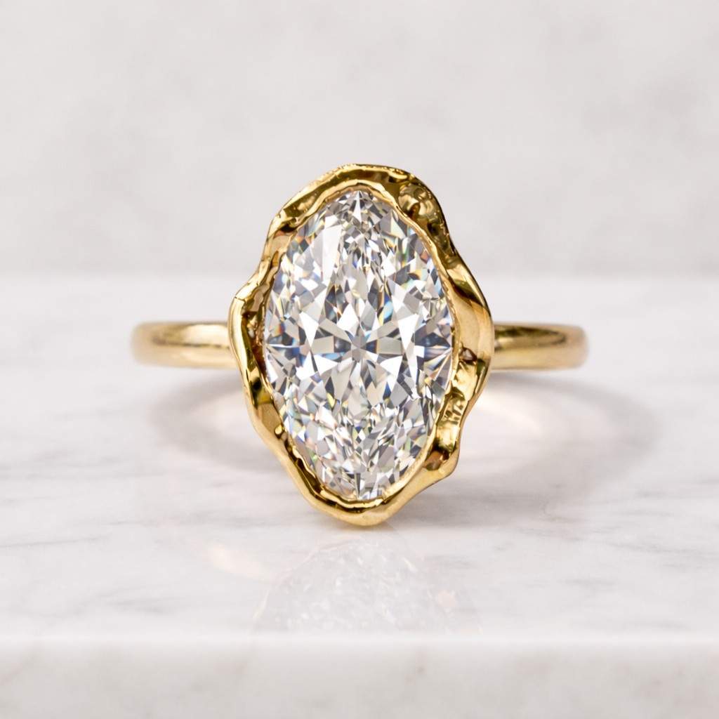 round lab grown diamond solitaire engagement ring