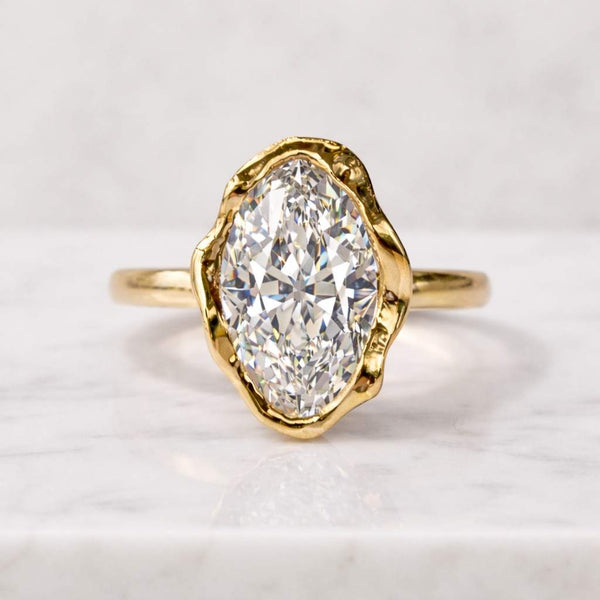 Round Lab Grown Diamond Solitaire Engagement Ring