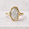 Oval Shaped Minimalist Bezel Setting Lab Grown Diamond Engagement Ring