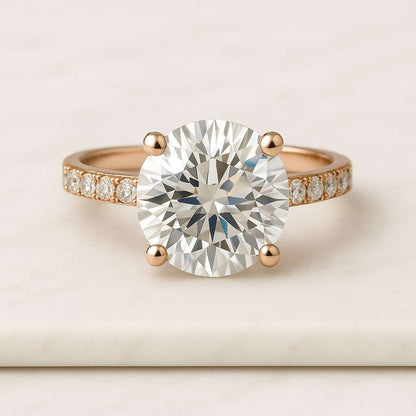 Round Lab Grown Diamond Solitaire Ring Engagement Ring