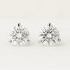 Round Cut Lab Diamond Tiny Stud Earrings Gift For Her