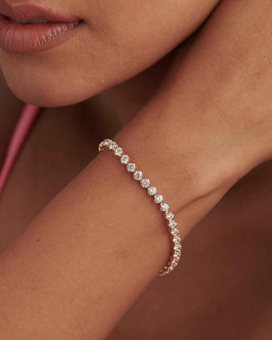 Round Lab Grown Diamond Wedding Bracelet