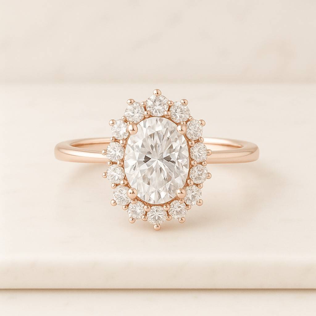 Round Pear Cut Lab Grown Diamond Engagement Ring IGI Certified Diamonds