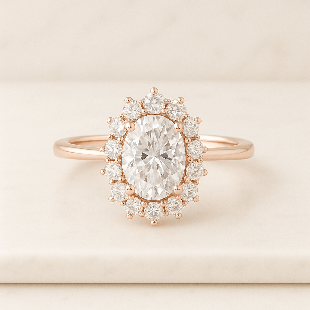 Round Pear Cut Lab Grown Diamond Engagement Ring IGI Certified Diamonds