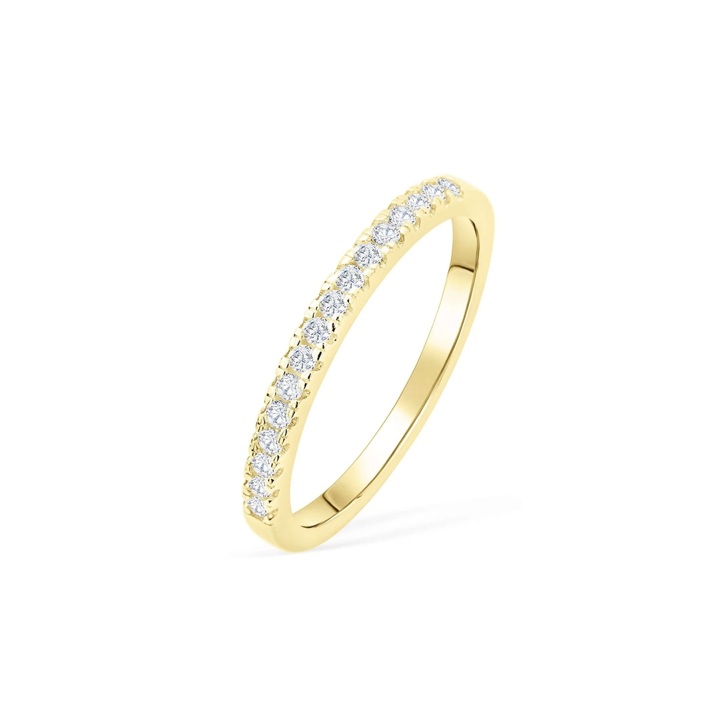 Round Shape Half Eternity Diamond Ring For Love 