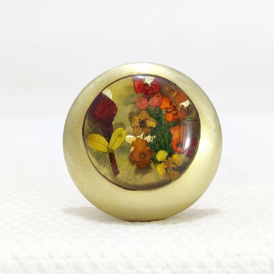 Round Shape Real Flower Ring