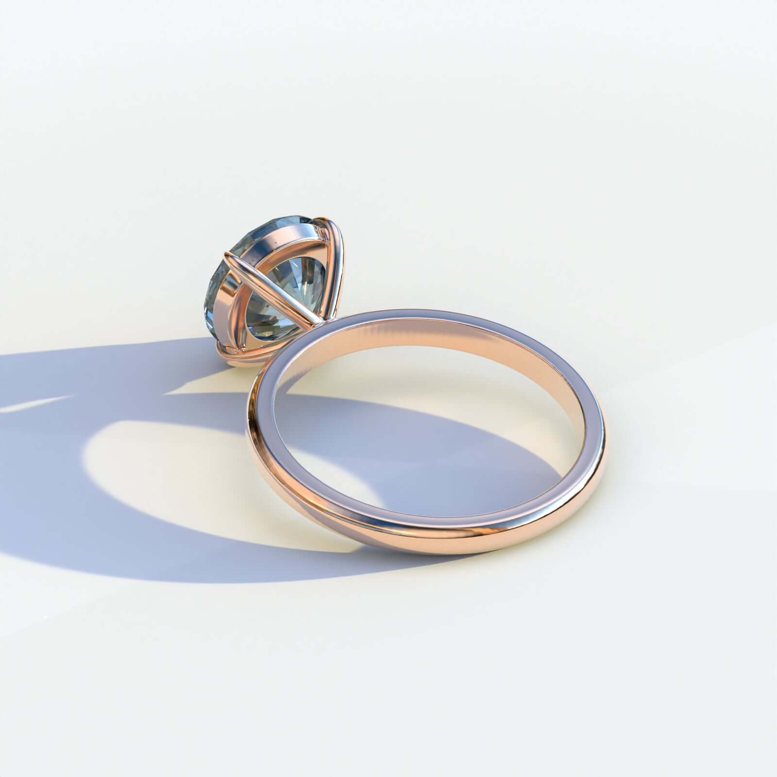 Round Solitaire Diamond Wedding Ring