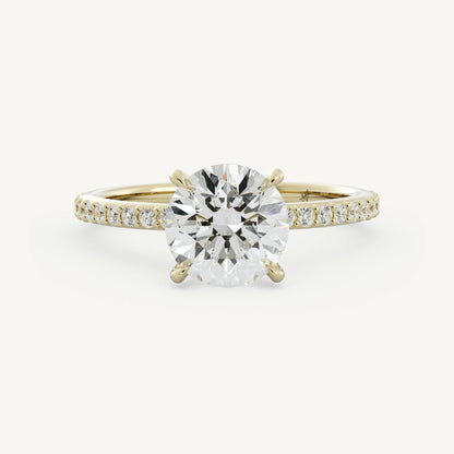 Round Solitaire Ring, Wedding Ring, Engagement Ring, Anniversary Ring, Diamond Ring