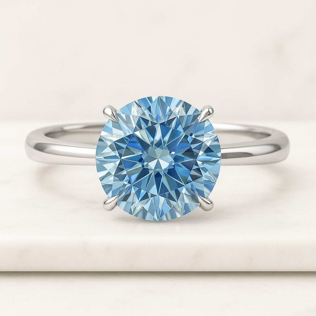 Round and Marquise Half Eternity Promise Band Engagement Set Gift For Women