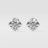 Round cut Created Diamond Solitaire Stud Earrings