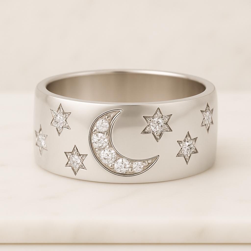 round cut diamond in flush setting 