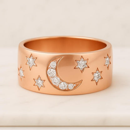 Round diamond flush set ring 