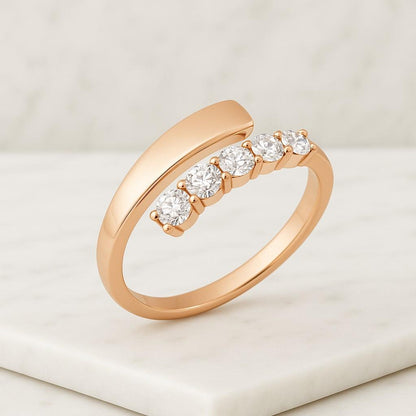 Custom Open Gap Ring for Low Setting Engagement Ring Open Wedding Band Lab Grown Diamond Ring Gap Wedding Ring