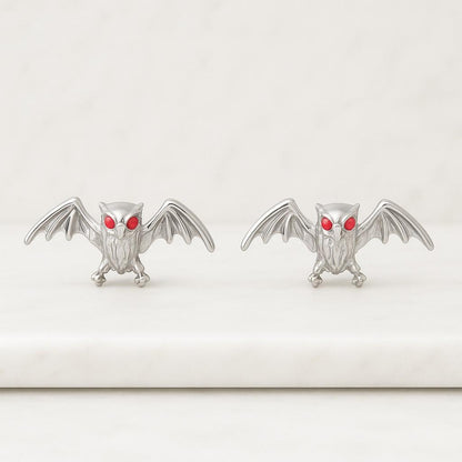 cluster earrings red bridal earrings classic vintage design Garnet Stud Earrings 925 Sterling Silver Dainty Red Garnet Stud Earrings 14k White Gold Plated Princess Cut