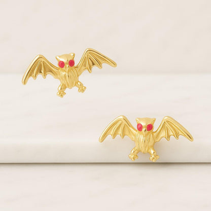 14K Gold Plated Bezel Setting Red Garnet Stud Piercing 925 Sterling Silver Dainty Birthstone Stud Earring, Silver Tragus Helix Conch Stud