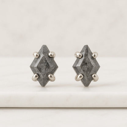 Salt And Pepper Diamond Earring Oval Cut Earring Halo Set Earring Engagement Earring Earlobe Earrings Gift For