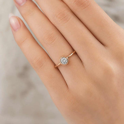 Salt and Pepper Diamond Ring, 3 CT Round Cut Wedding Ring, Solitaire Engagement Ring, Anniversary Gift Ring for Women, Minimalist Ring