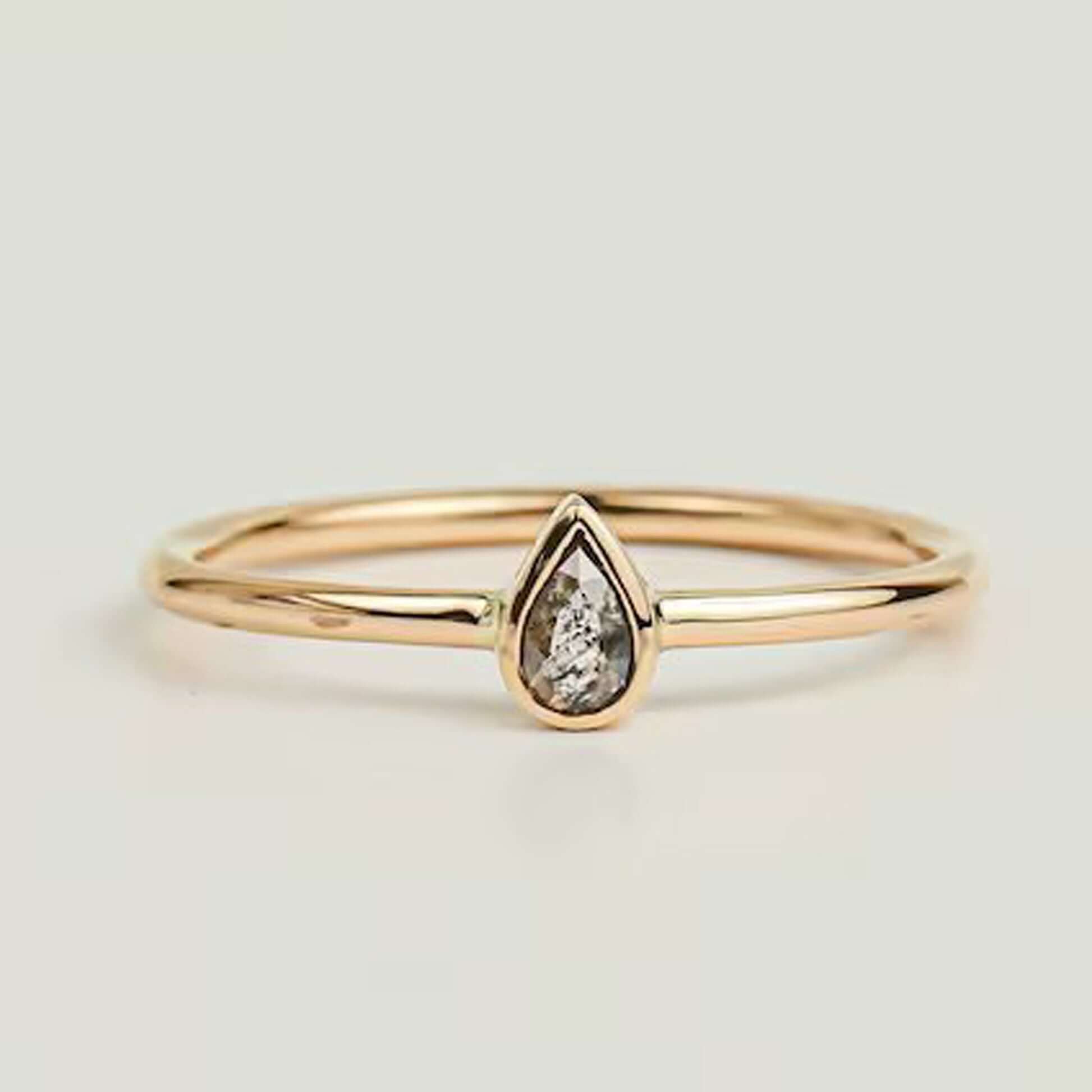 Salt and Pepper Diamond Ring For Her