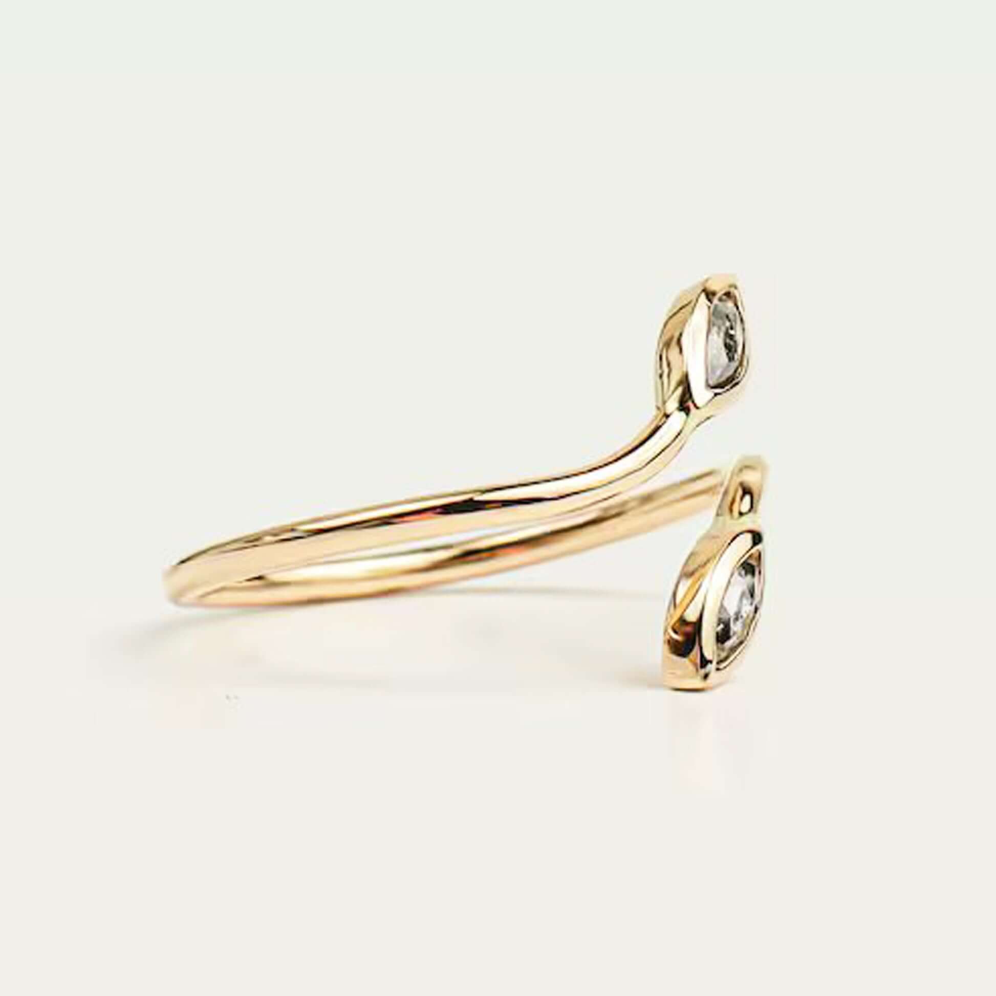 Salt and Pepper Diamond Toi et Moi Ring