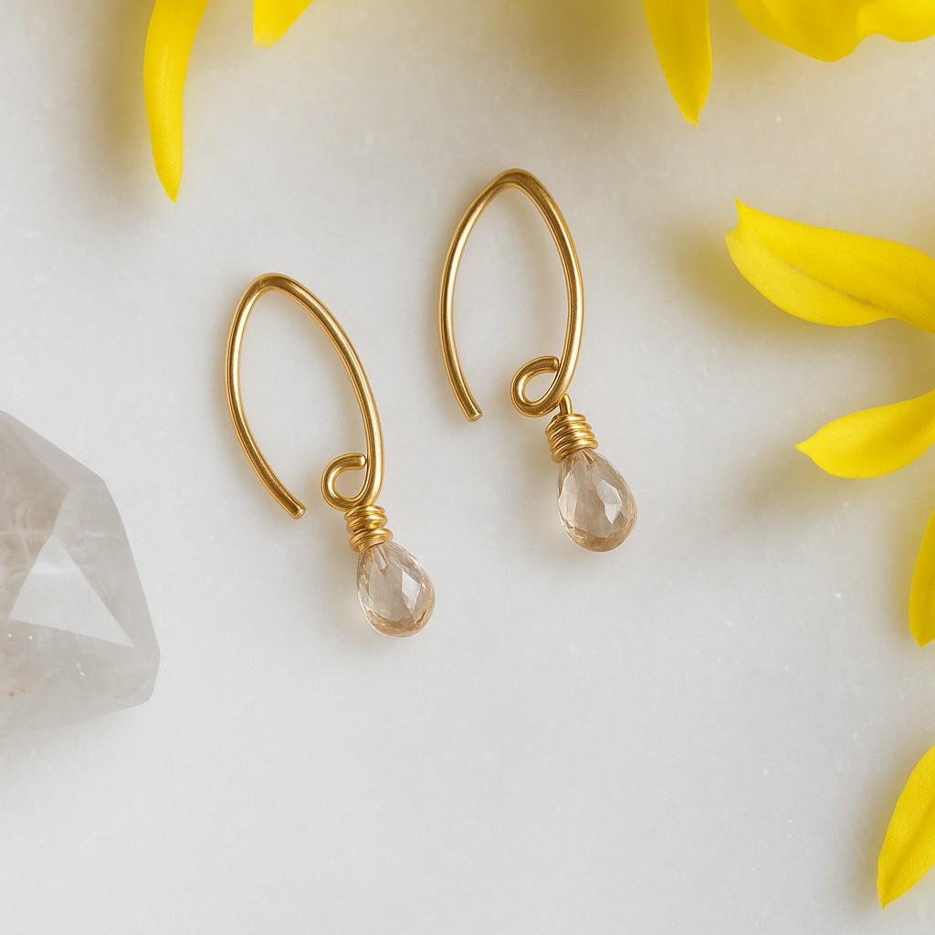 Salt and Pepper Studs Rose White Yellow Gold Earring 14k Gold Diamond Stud Earring