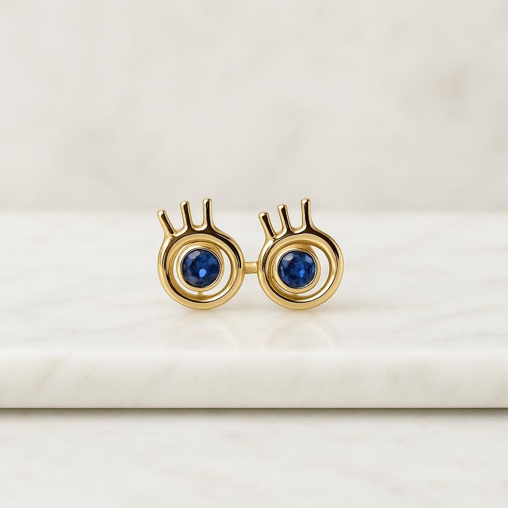 Sapphire Gemstone Stud Earring