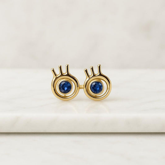 Sapphire Gemstone Stud Earring