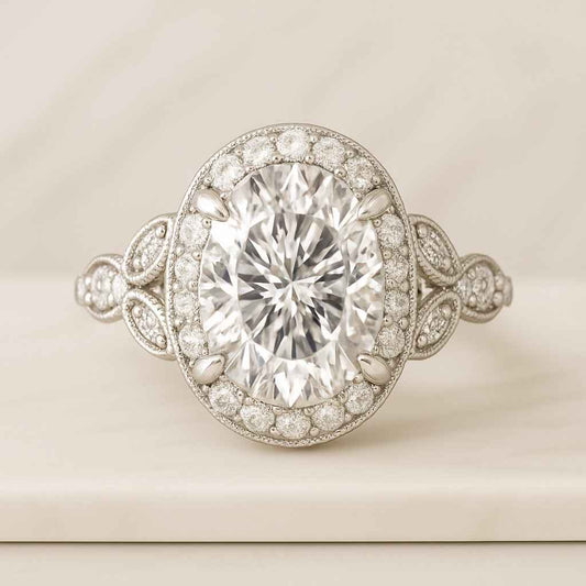 Screw Back Stud Earrings For Gift  Minimalist Jewelry Round Cut Lab Grown Diamond Floral Stud Earrings