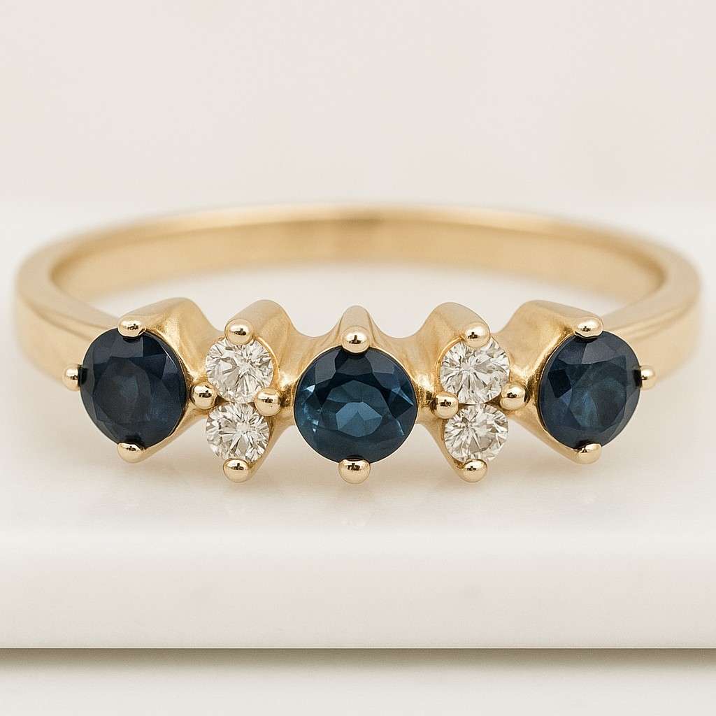September Birthday Gift Something Blue Oval Cut Blue Gemstone Double Halo Wedding Ring