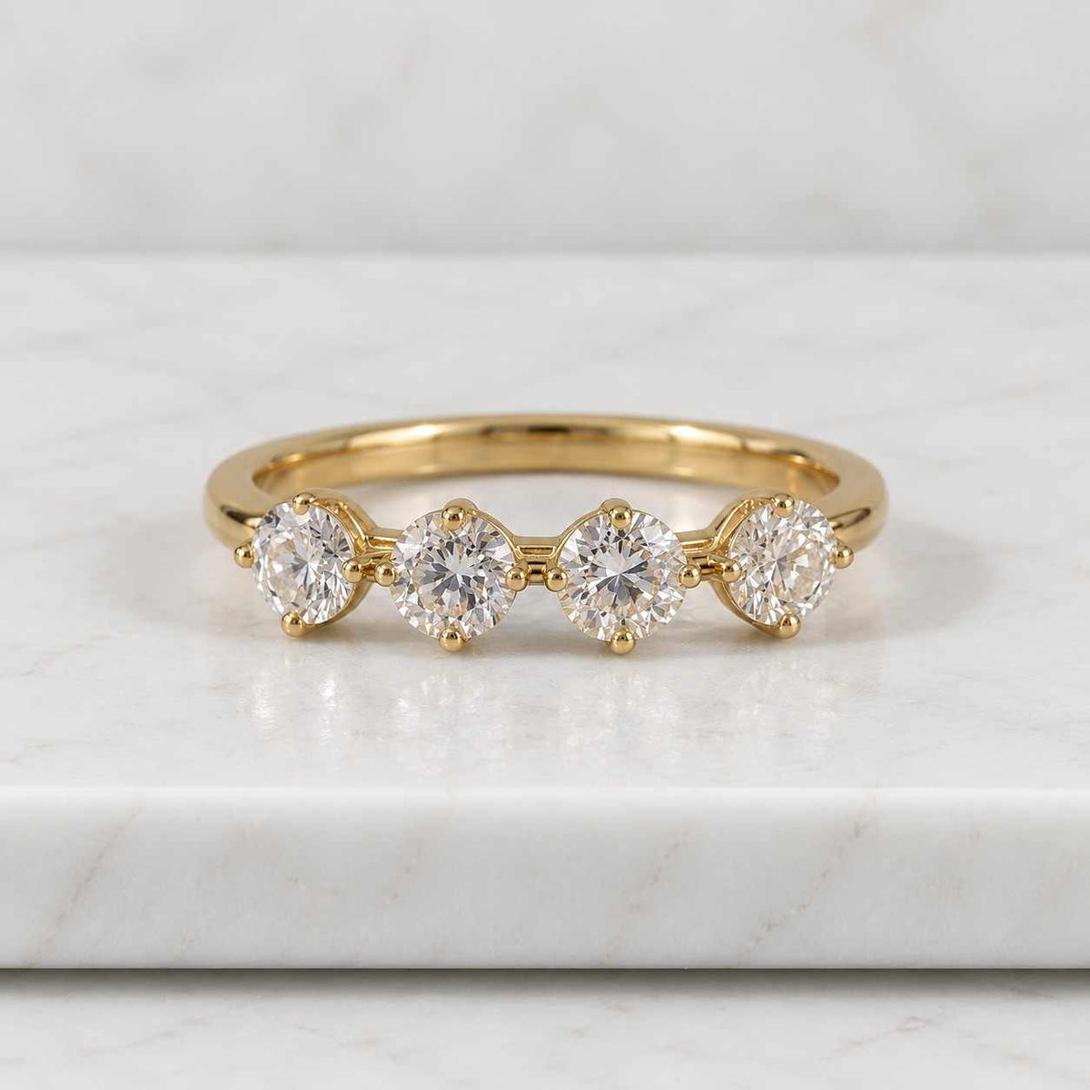 seven stone round lab diamond stacking ring, conflict free diamond anniversary ring , travel ring wedding band, u prong band
