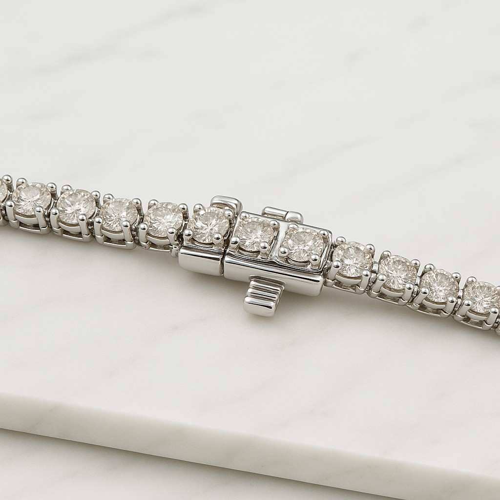 Shiny Stone Tennis Bracelet Cubic Zirconia Stone Round Cut Bracelet Bezel Set Pear Shaped 14k Yellow Gold Lab Grown Diamond Bracelet Bezel Set