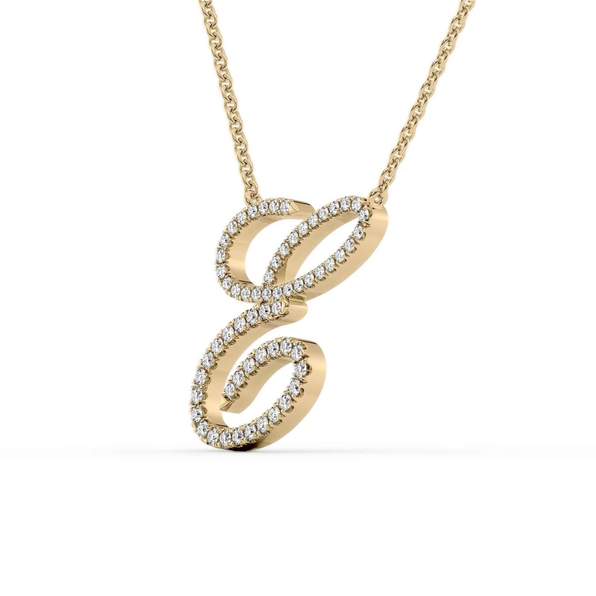 Sideways Initial Necklace ,Elegant Statement Necklace, Valentine's Day Gift