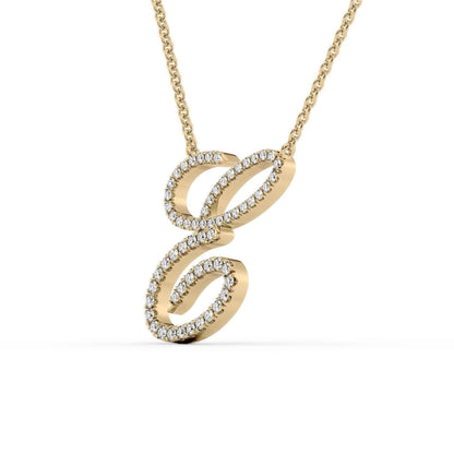 Sideways Initial Necklace ,Elegant Statement Necklace, Valentine's Day Gift