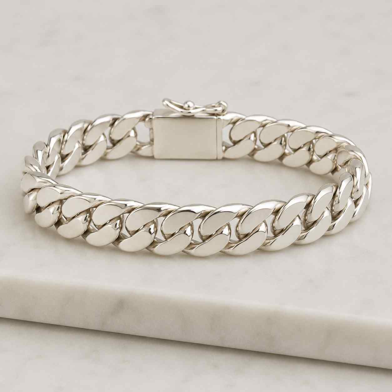silver chain necklace, silver cuban chain 13mm thick stainless steel mens silver chain 