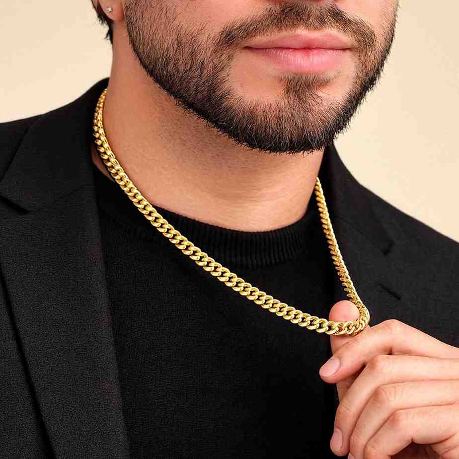 Silver Cuban Chain Necklace for Men or Women Cuban Link Chain Curb Necklace