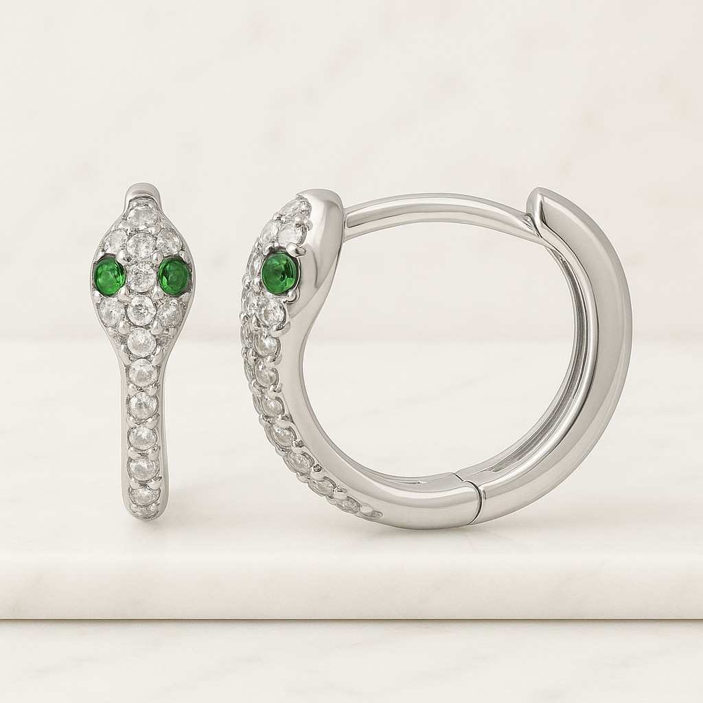 Silver Round Diamond Stud Earrings Round Earrings CZ Earrings Cubic Zirconia Earrings  Mens Earring Stud Gift For Him