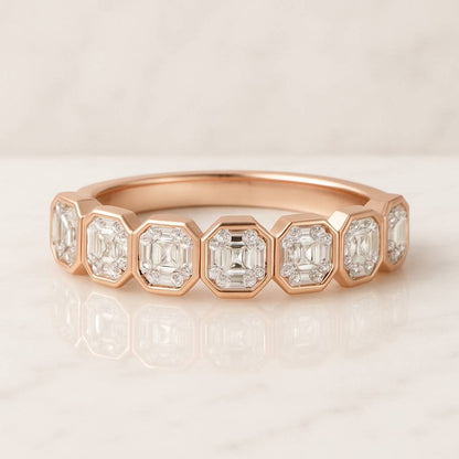 Lab Grown Diamond Solitaire Ring Asscher Cut Diamond Engagement Ring