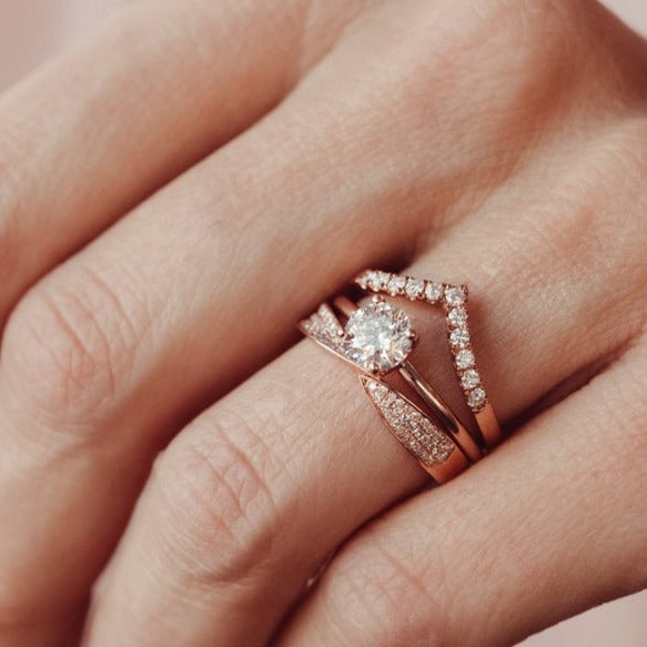 Simple Round Diamond Ring for Proposal, Round Brilliant Diamond Engagement Ring