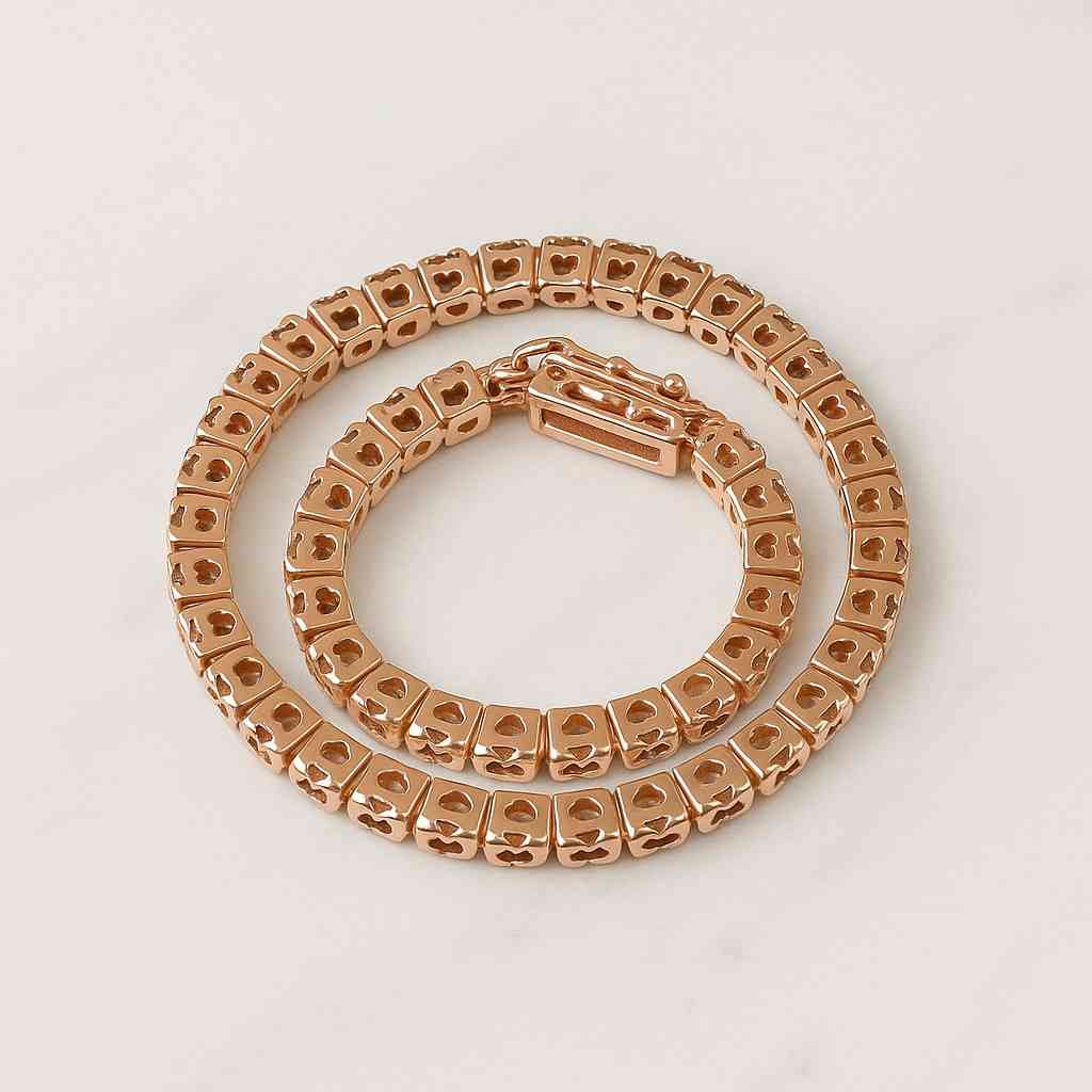 Classic Bezel Set Diamond Tennis Bracelet 4 MM Round Brilliant Cut CZ Diamond Bracelet