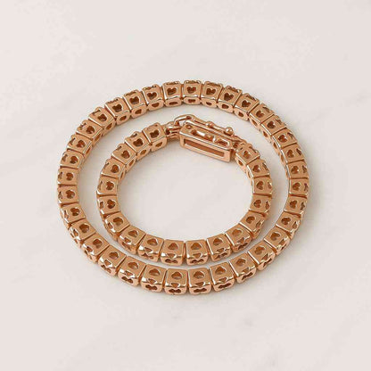 Classic Bezel Set Diamond Tennis Bracelet 4 MM Round Brilliant Cut CZ Diamond Bracelet