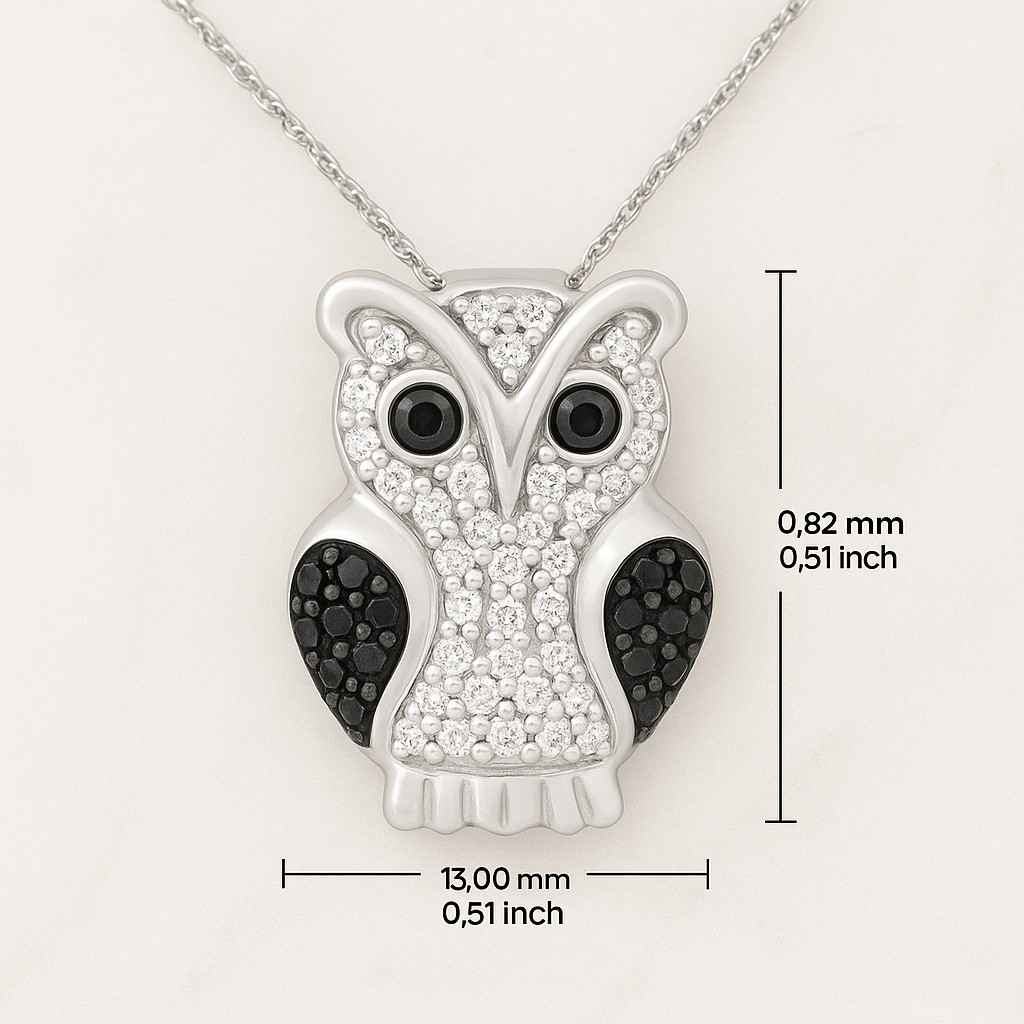 Sleeping Owl Necklace Sterling Silver owl owl jewellery