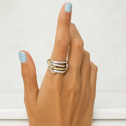 Smooth & Textured Bands 14k Gold Filled Jewelry