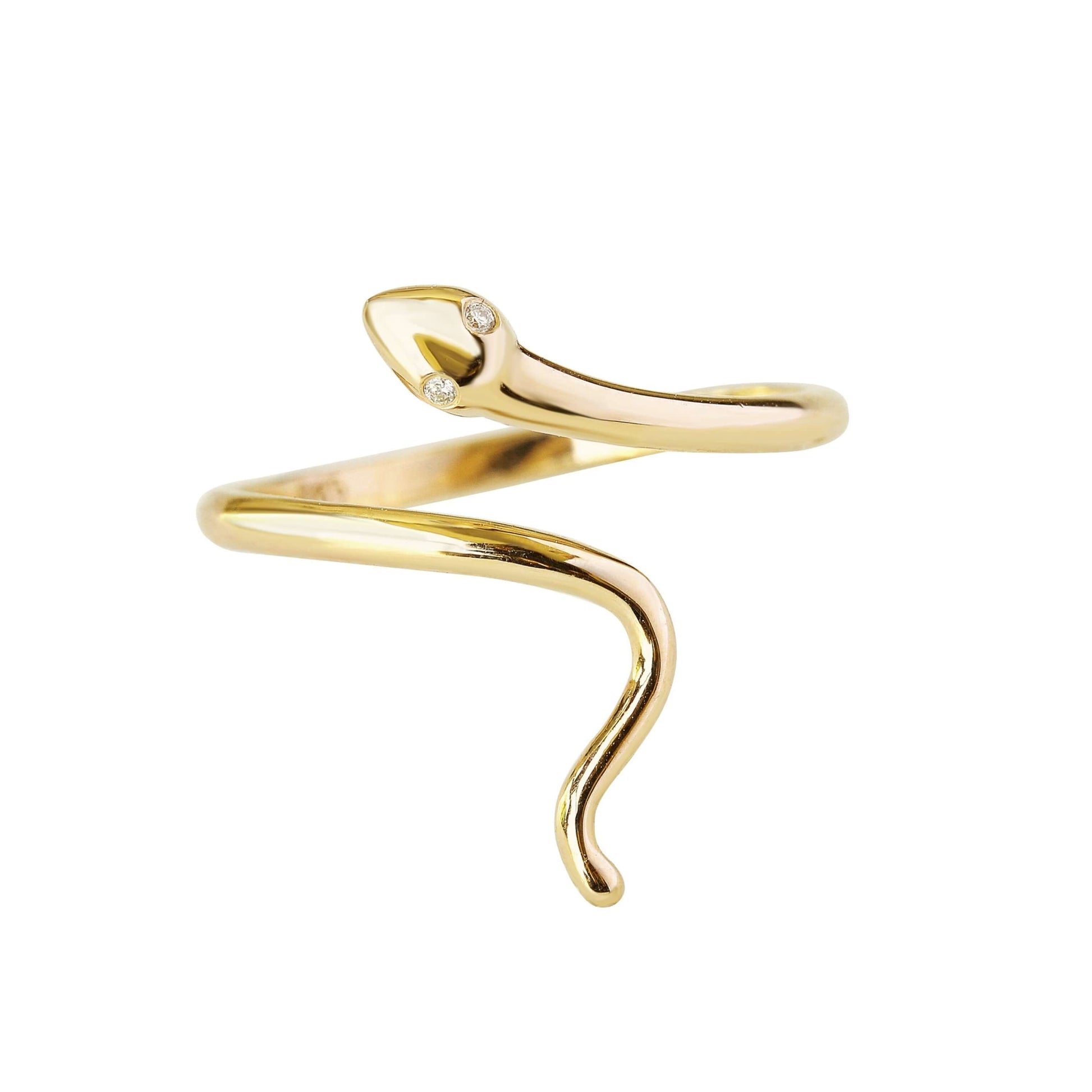 Snack Engagement Ring, Gold Diamond Band