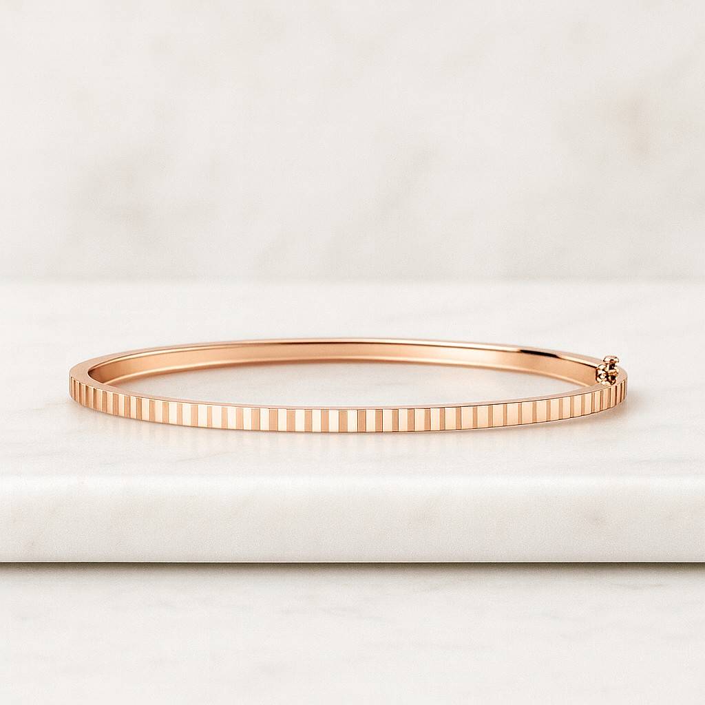 14k Solid Gold Everyday Bracelet Solid Gold Bracelet for Women Minimalist Layering Bracelet